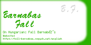 barnabas fall business card